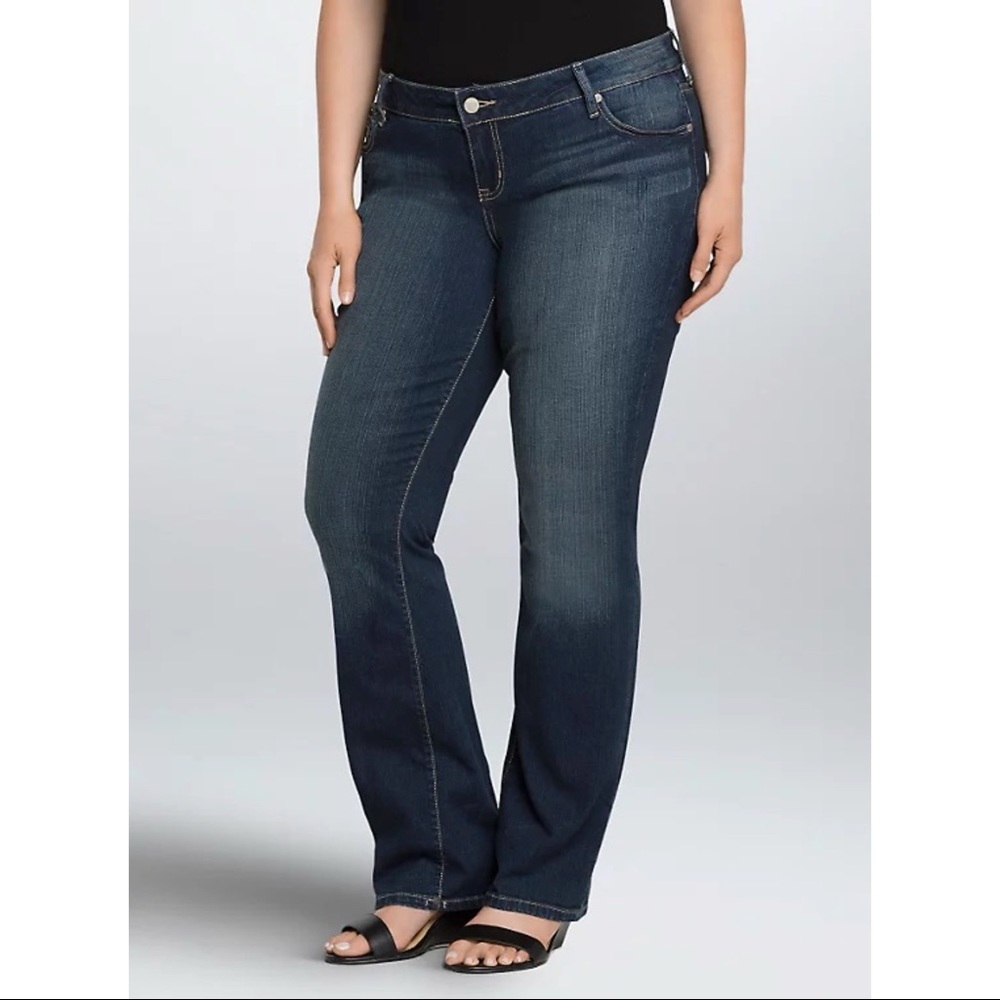 TORRID Barely Boot Jeans Size 12 Blue Dark Wash